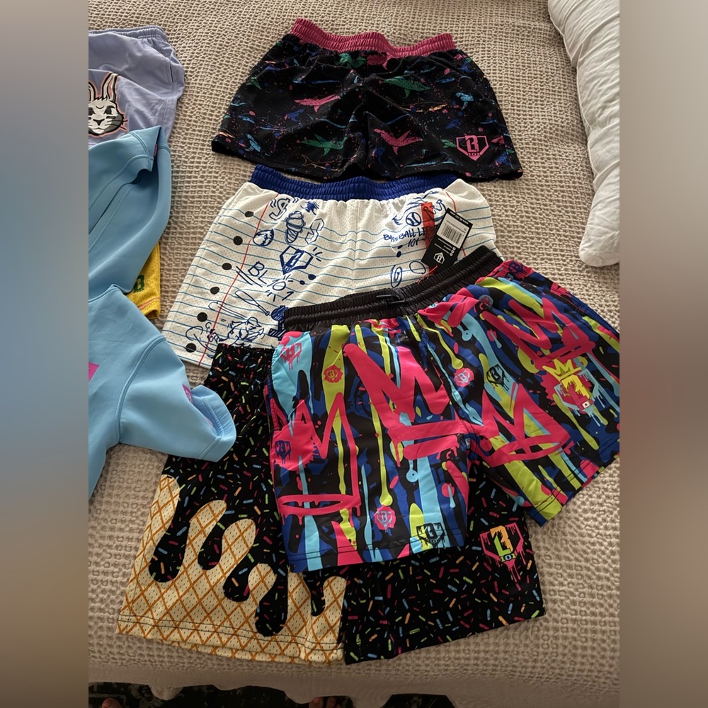 4 pairs of boys Baseball lifestyle 101 shorts